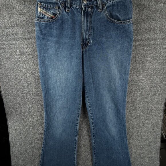 Diesel Industries Jeans Blue Denim Italy Cotton Boot Cut Flare Adult ACTL 27x31 - Picture 1 of 16